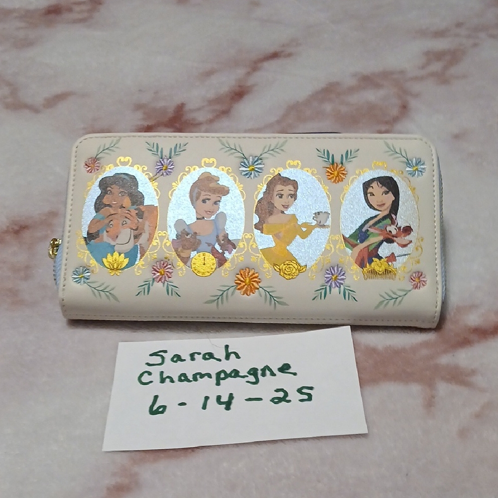 Disney Cream Wallet with Playful Cartoon Pattern